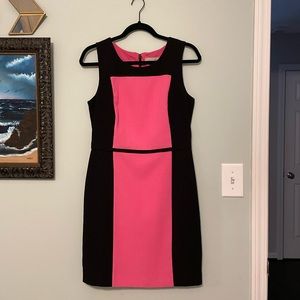 Banana Republic Shift Dress - Black and Hot Pink - Sz 6